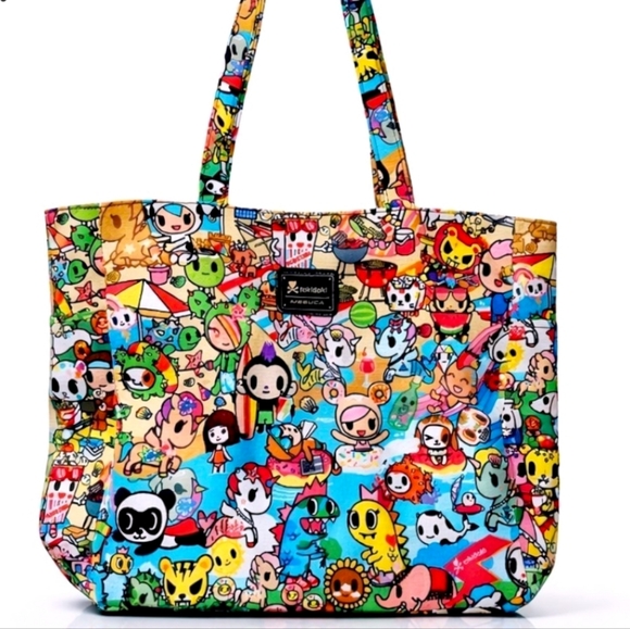 LIMITED EDITION Tokidoki Canvas Tote Bag w/ Unicorn BAG CHARM - Picture 11 of 11